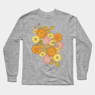 70s Tossed Floral Long Sleeve T-Shirt